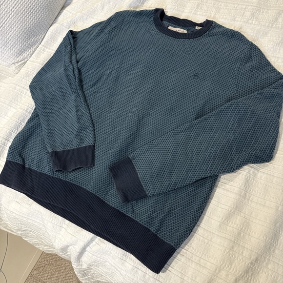 XL Original Penguin Textured blue Crewneck Sweater - Picture 1 of 3